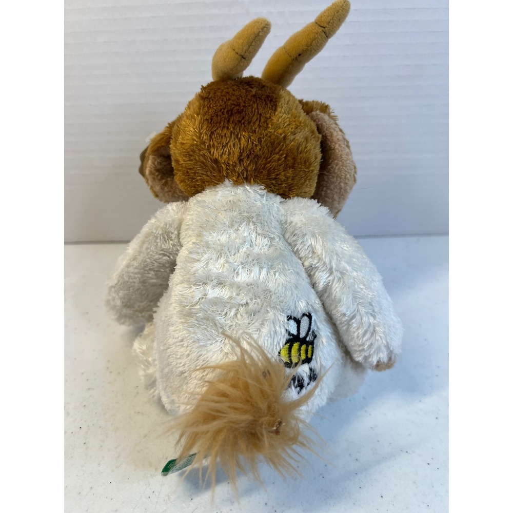 Glory Be 4-H Plush Goat Stuffed Animal Brown White Clover Bee 10 Inch - Picture 2 of 7